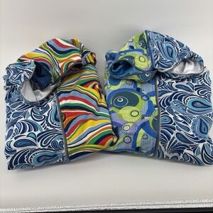 Psychedelic Rave Festival Woman XL Hoodie Colorful Interchangeable Full Zip Set